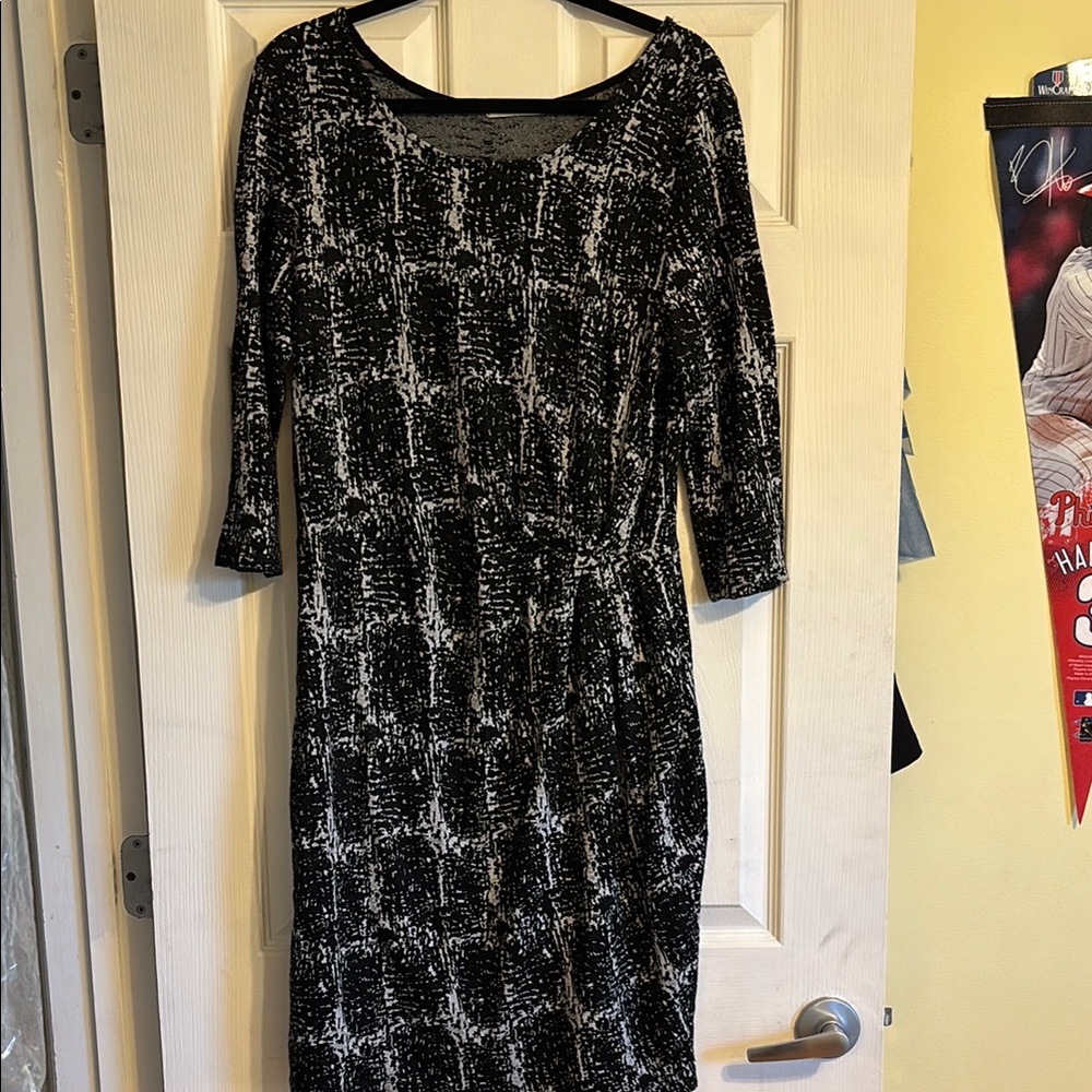 Elegant Black and White Women's Dress